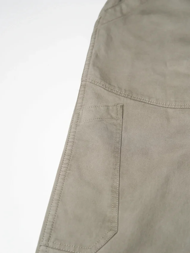 Item ID 9091 Acne SS26 Big Factory Stained and Washed Solid Color Zipper Work Pants Pocket Casual Pants
