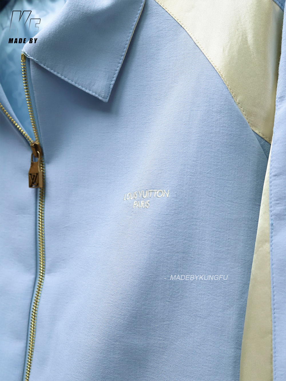 1V 50% mulberry silk blended Monogram jacket 