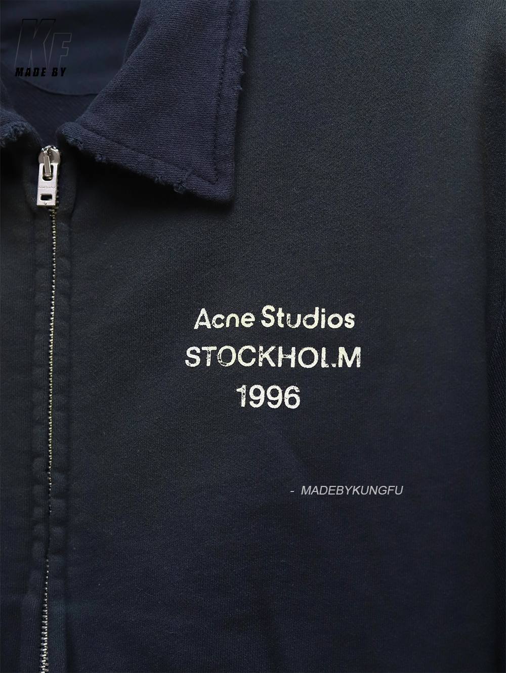 AcneStudios做旧水洗拉链外套