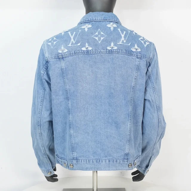 Item ID 9113 1V High-end custom FW26 Logo single-breasted lapel pocket long-sleeved denim jacket