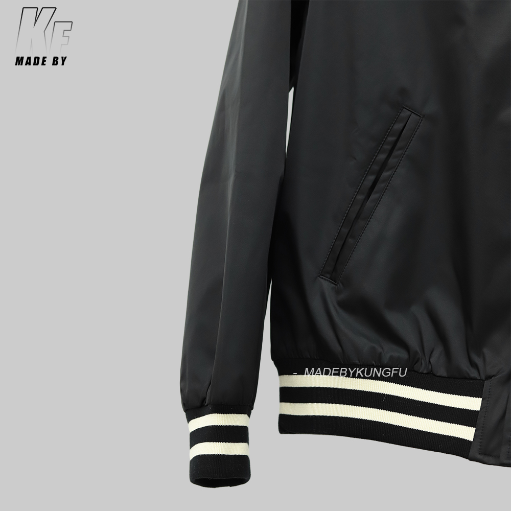 Celine 领子棒球扣子夹克 黑色