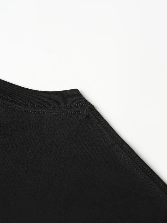 Item ID 9115 CD single-layer 60 count double strand plain weave thin cotton ribbed round neck long sleeved T-shirt