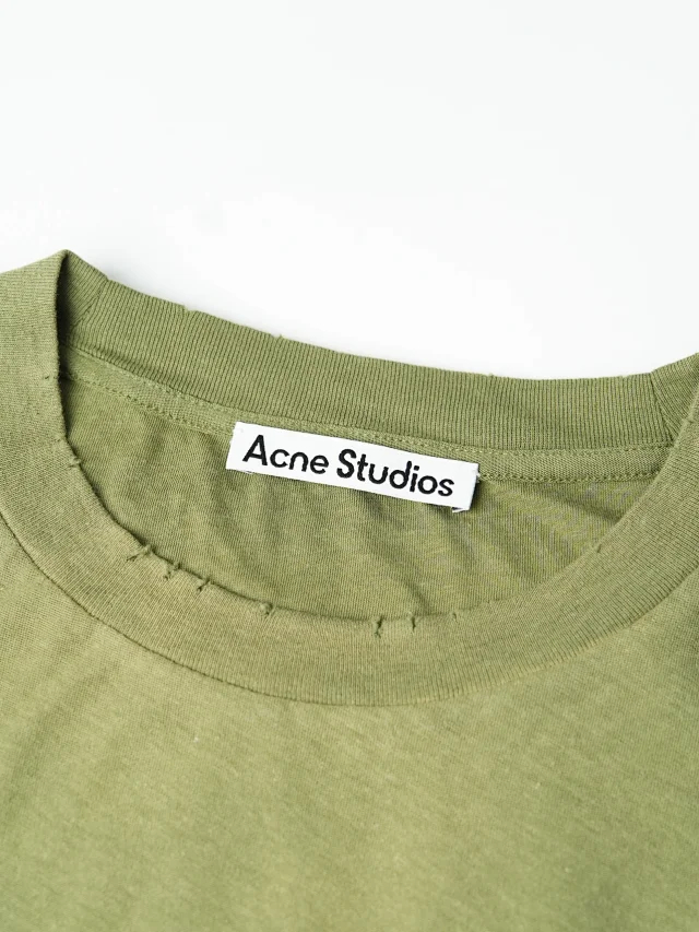 Item ID 9114 Acne 1996 Series Classic Chest Retro Logo Pattern Round Neck Long Sleeve T-shirt