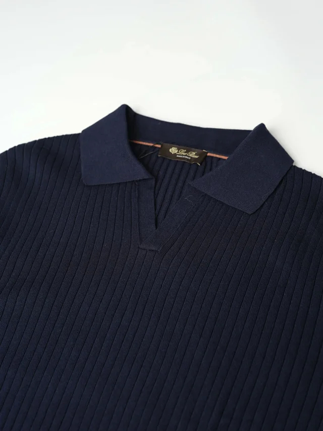 Item ID 9116 LP Old Money Series V-neck Knitted Sweater Wool Blended Fabric Solid Color Collar Ribbed Long Sleeve Cashmere Sweater