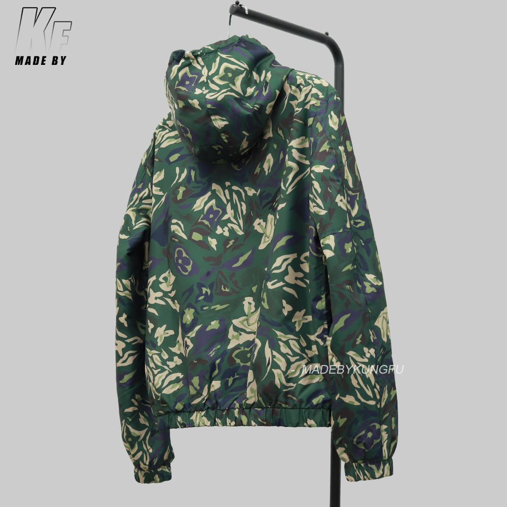 LV 迷彩两面穿小风衣 迷彩-金色