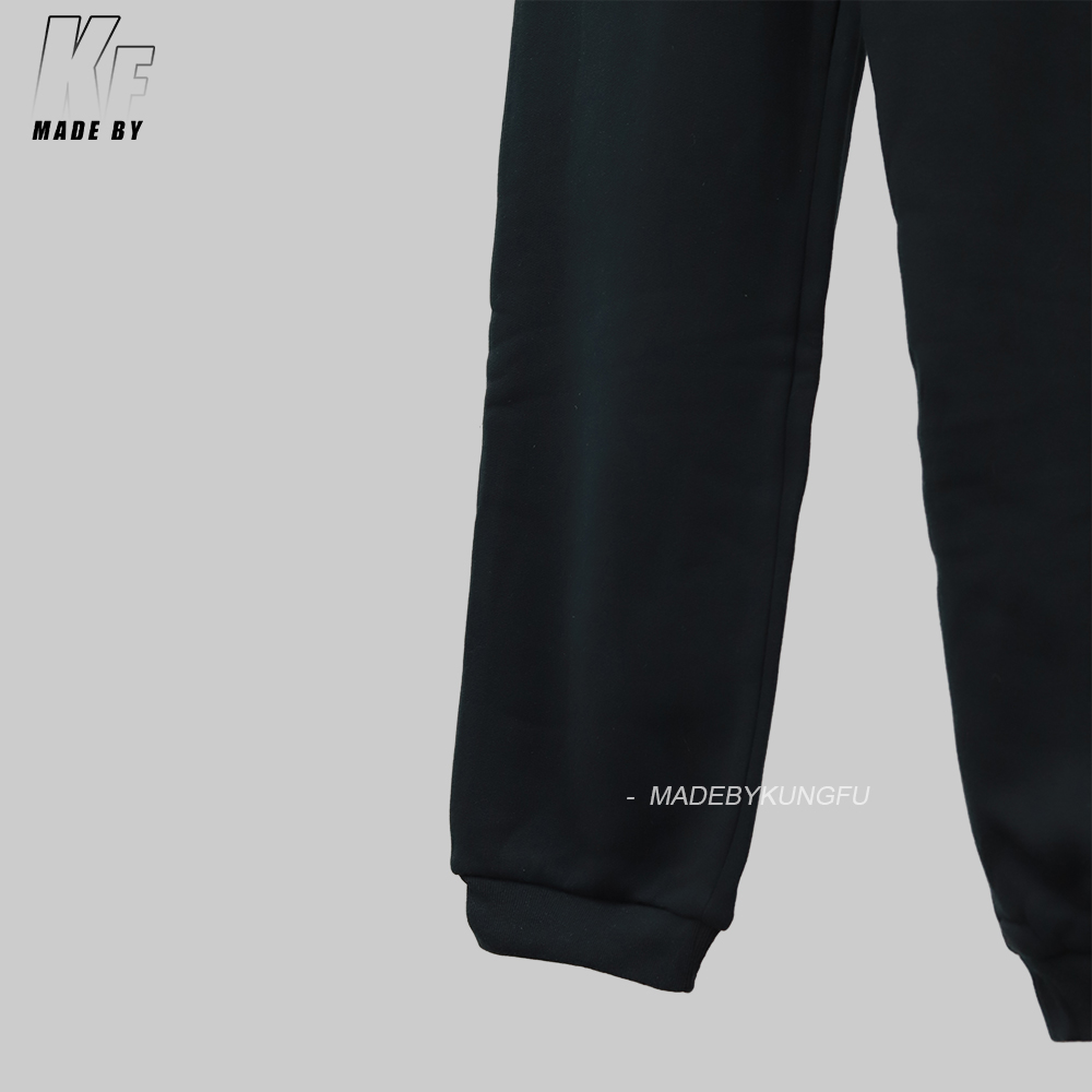 LV pin and velvet sweatpants