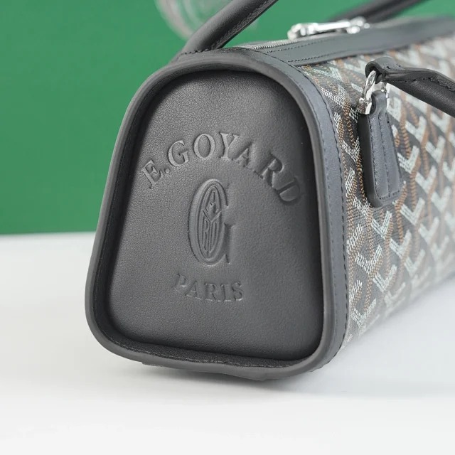 Item ID 9027 GOYARD Bonbonniere Classic Monogram Canvas & Cowhide Leather Baguette Shoulder Bag