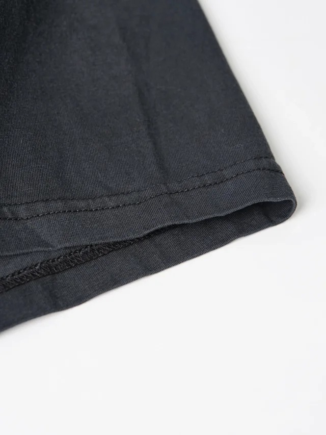 Item ID 9032 Acne 1996 flocking logo printed round neck loose short sleeved T-shirt in blackbeige