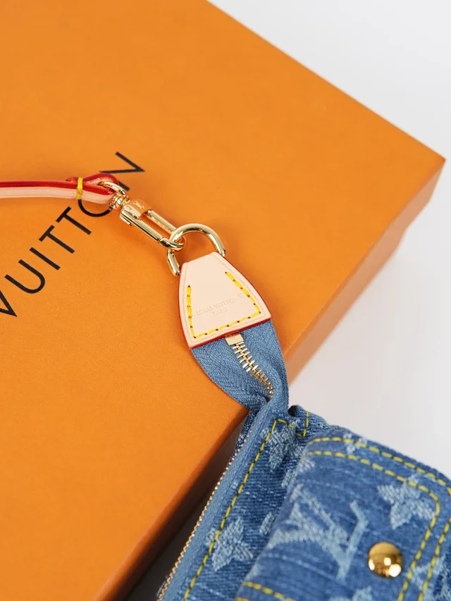 Item ID 9060 1V PA Denim Danning Chain Head Hanging Fabric Handheld Shoulder Bag Women's