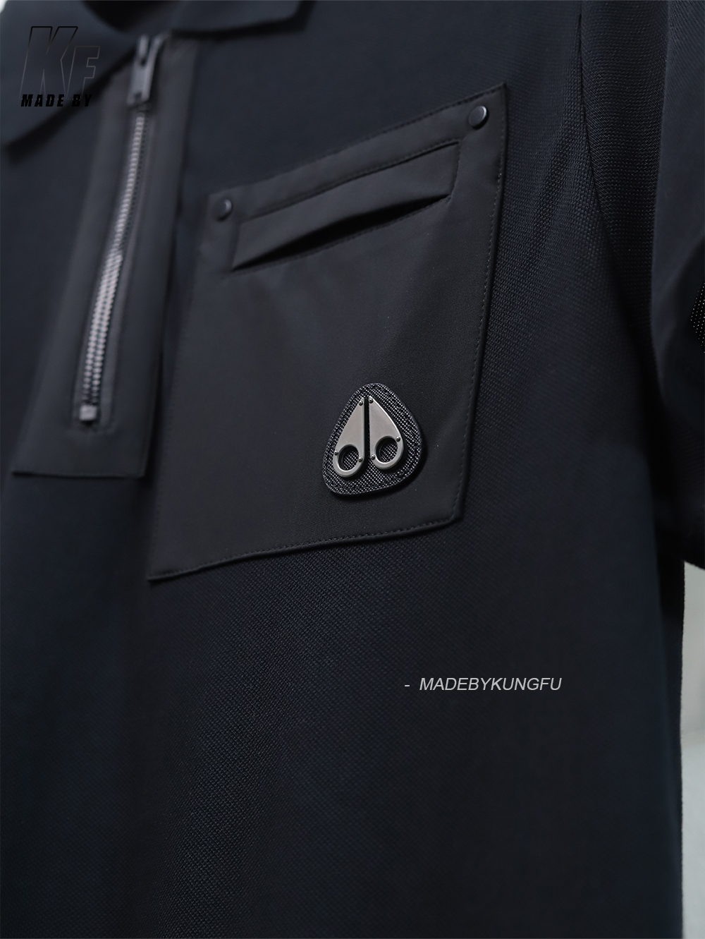 MOOSE KNUCKLE zip polo