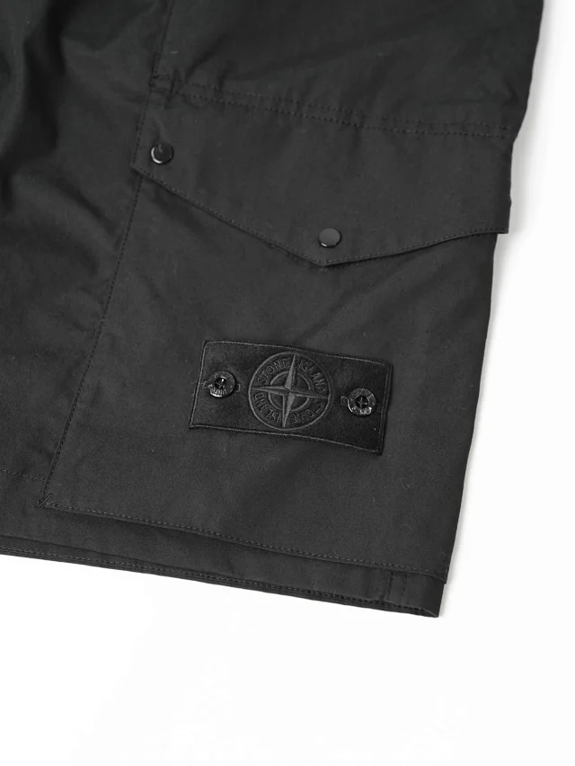 Item ID 9074 SI black logo 50 double stranded combed cotton workwear shorts