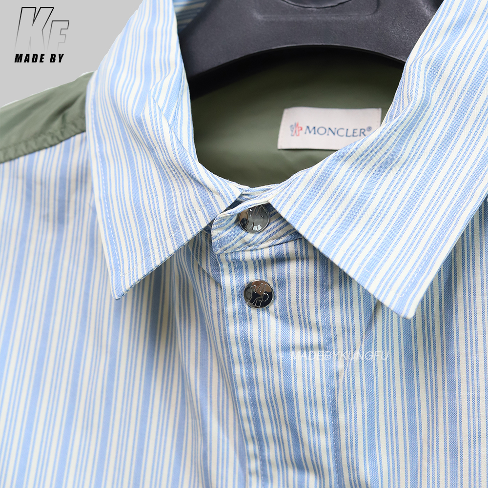 MON striped patchwork shirt