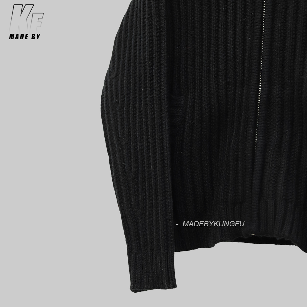 Acne Studios针织毛衣拉链外套 黑色