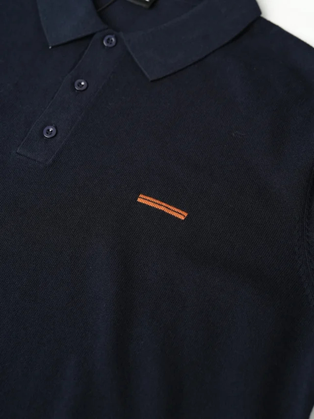 Item ID 9120 Zegna high count fixed dye fabric island cotton knitted Polo long sleeved autumn and winter collection