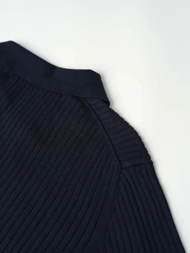 Item ID 9116 LP Old Money Series V-neck Knitted Sweater Wool Blended Fabric Solid Color Collar Ribbed Long Sleeve Cashmere Sweater