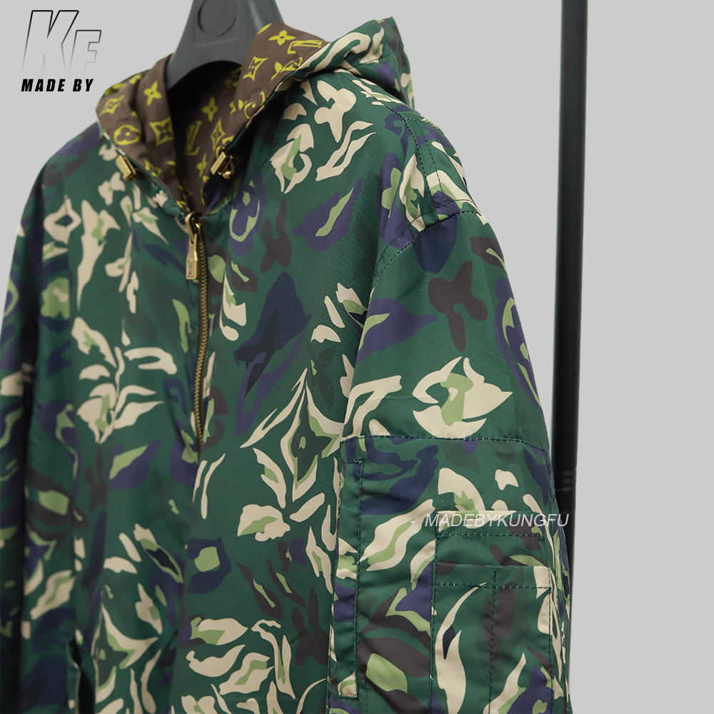 LV 迷彩两面穿小风衣 迷彩-金色