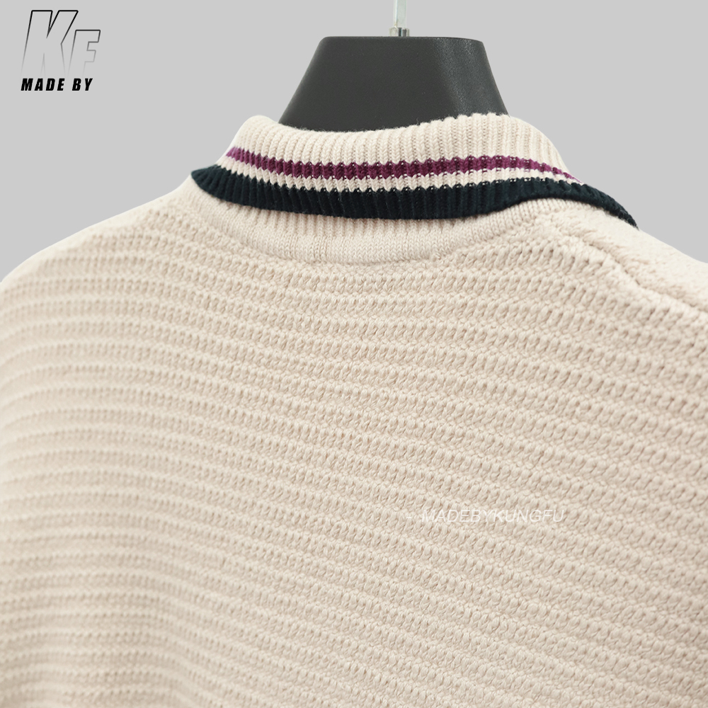 Miu Knitted Striped Zipper Jacket