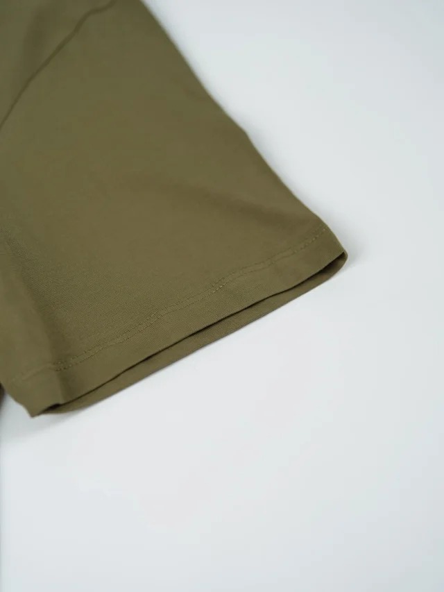 Ami Crochet Letter Round Neck Short Sleeve Night Osmanthus Green