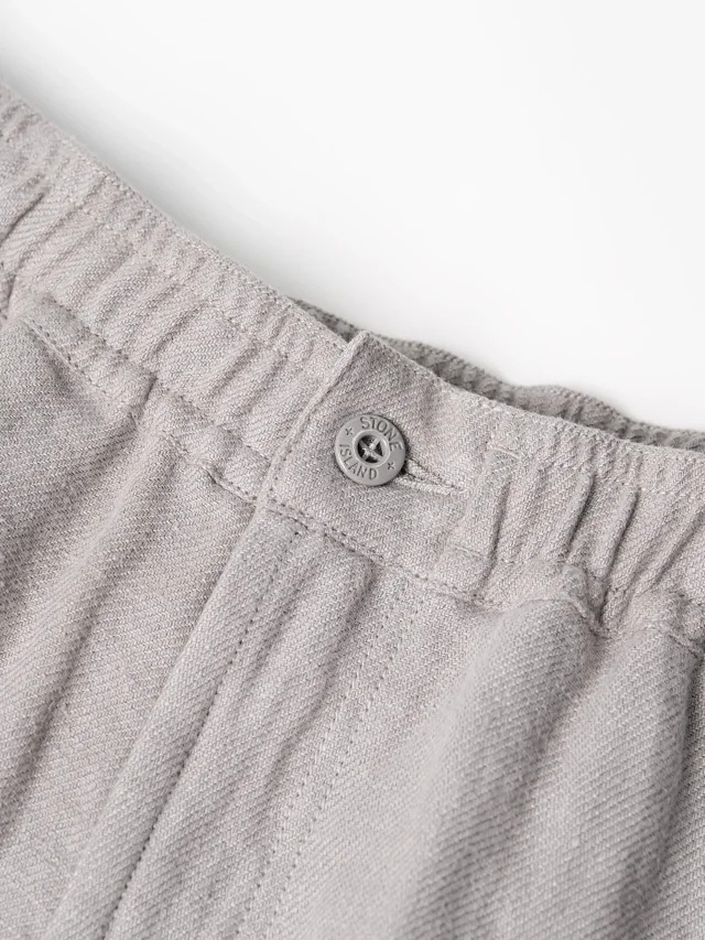 Item ID 9037 SI Stone 100% linen main fabric all accessories customized mid waist straight leg five point casual shorts