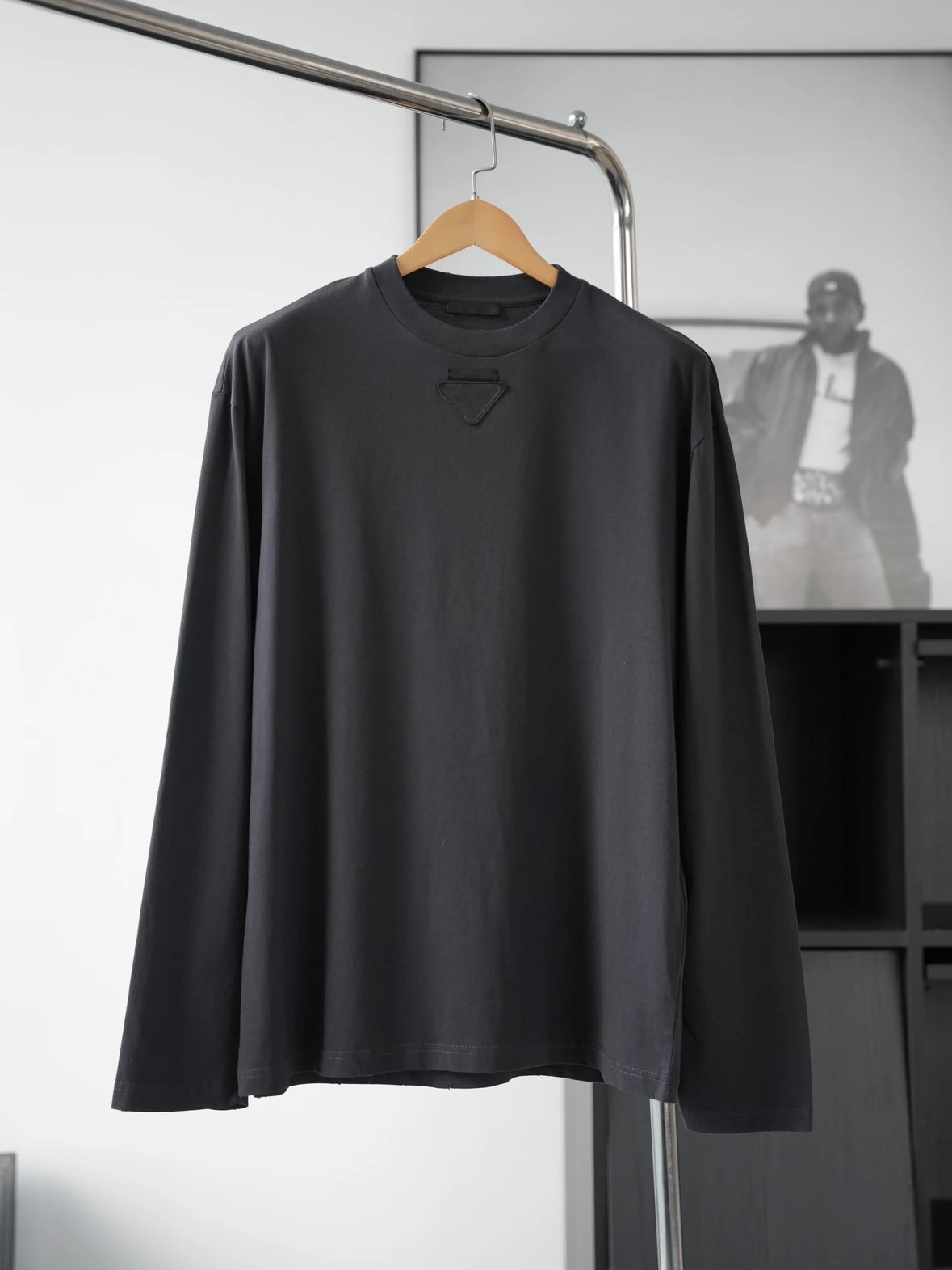 Item ID 8189 PRD Round neck long sleeves cotton “ Exclusive dyed fabrics ” triangle