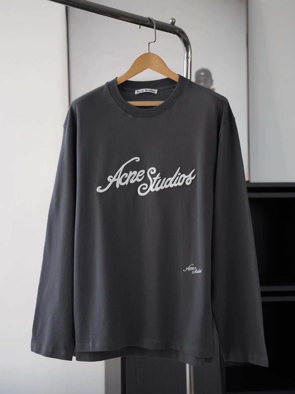 Item ID 8172 Acne _16 count combed cotton single bead ground_ embroidered logo lett