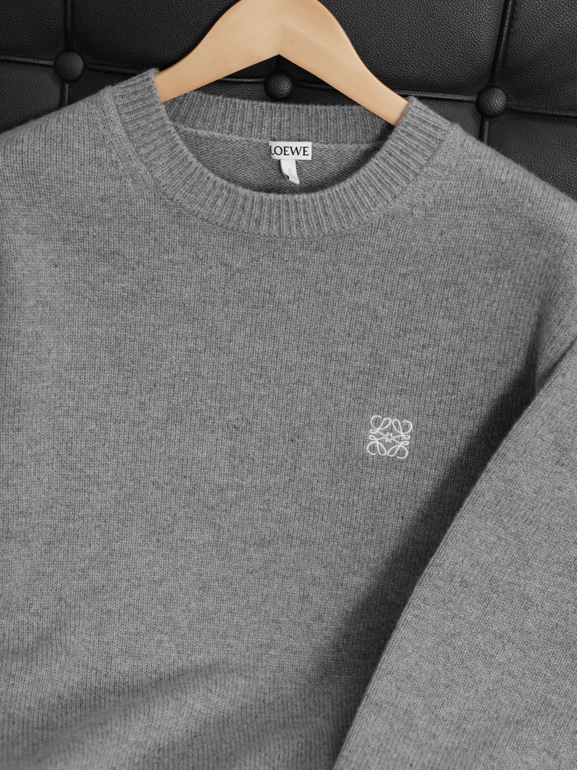 Item ID 8260 L0EWE“100% Combed sheep wool ”Logo round neck pullover long sleeve swe