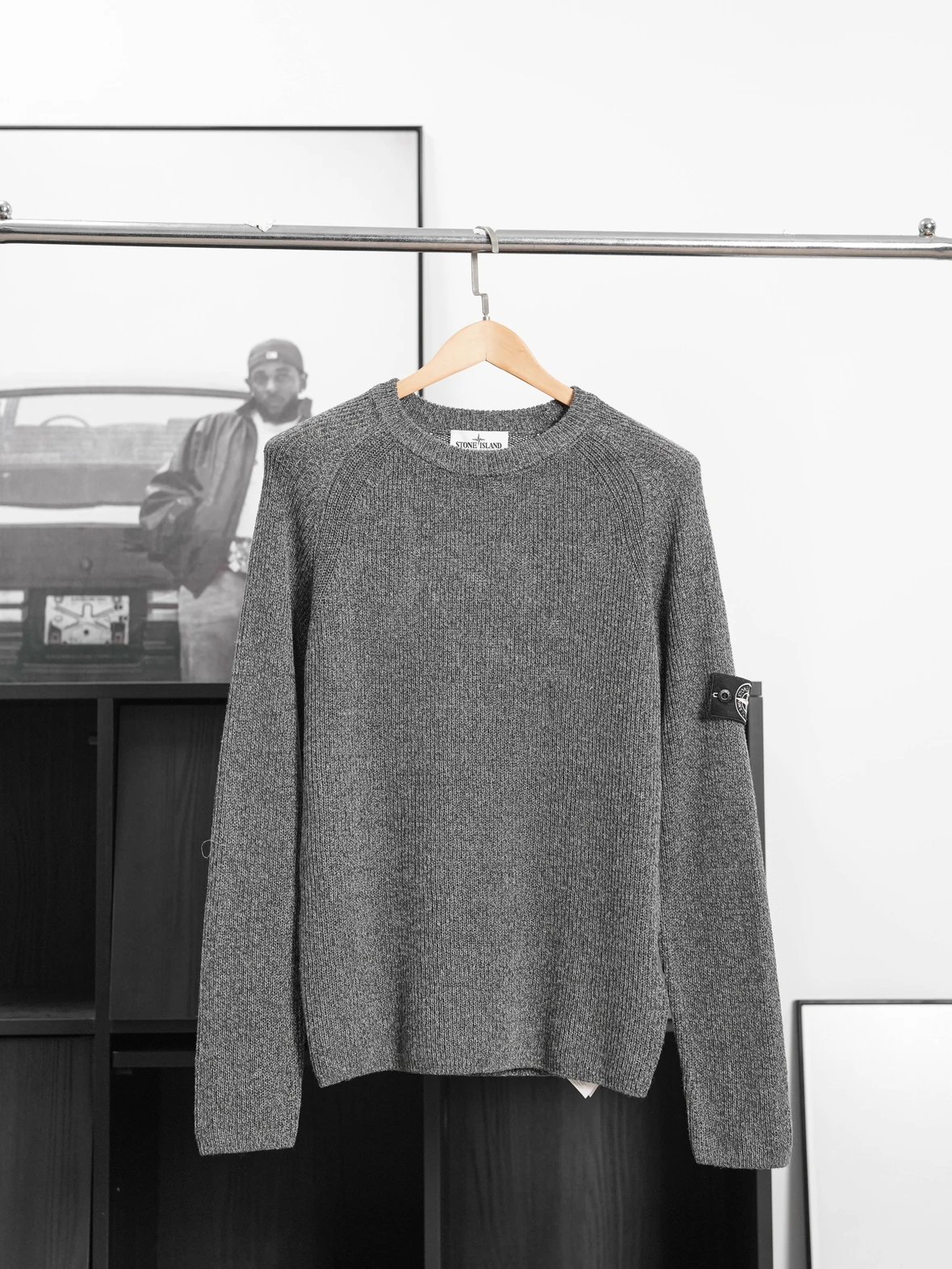 Item ID 8259 Ghost series crew neck sweater “ Special reflective yarn ” Fine imitat