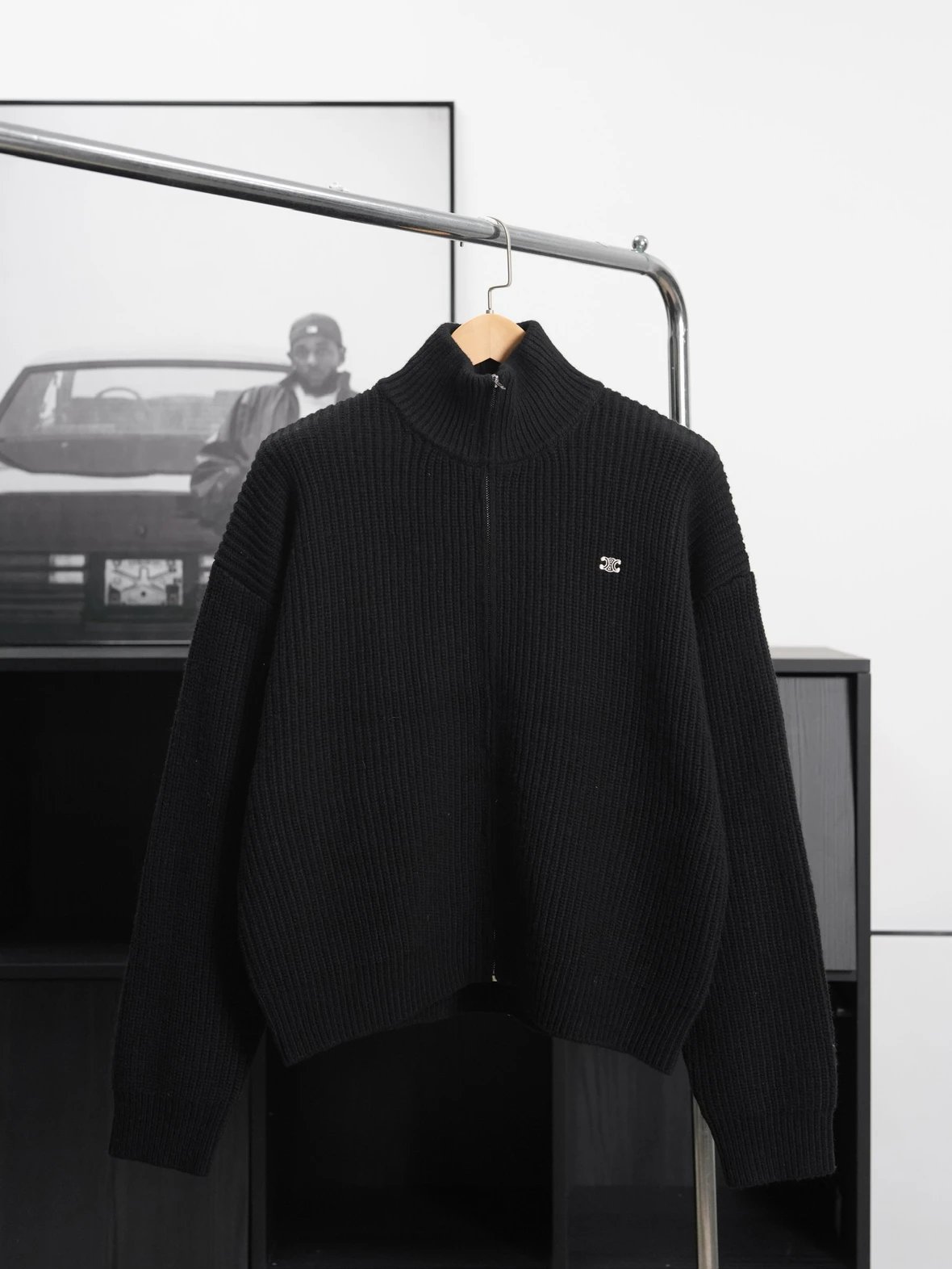 Item ID 8255 CEL1NE- ribbing “ wool blend ” turtleneck long sleeve sweater - Same s