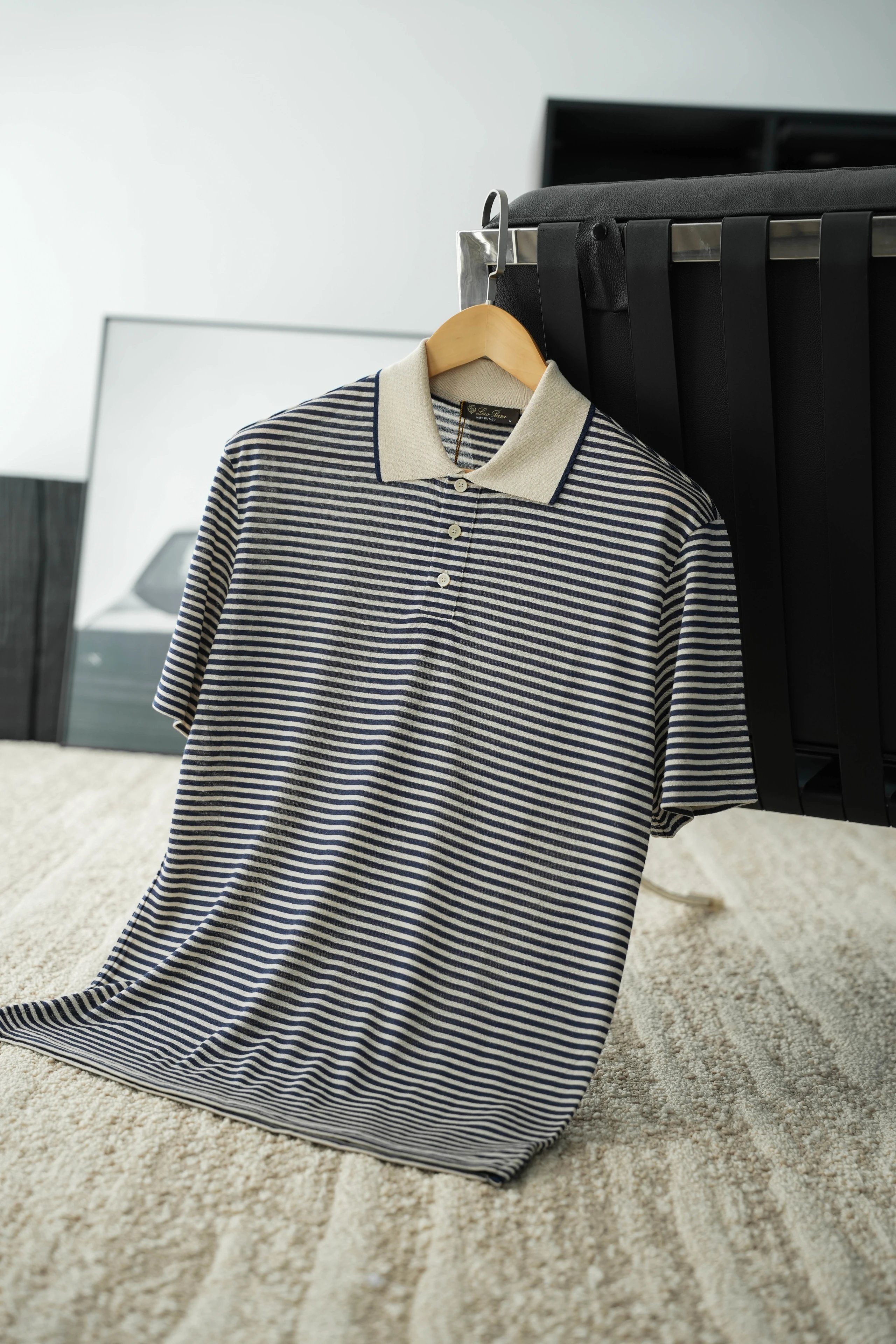 Item ID 8203 LP- old money style -“60 Double worsted linen ” Contrast striped trim