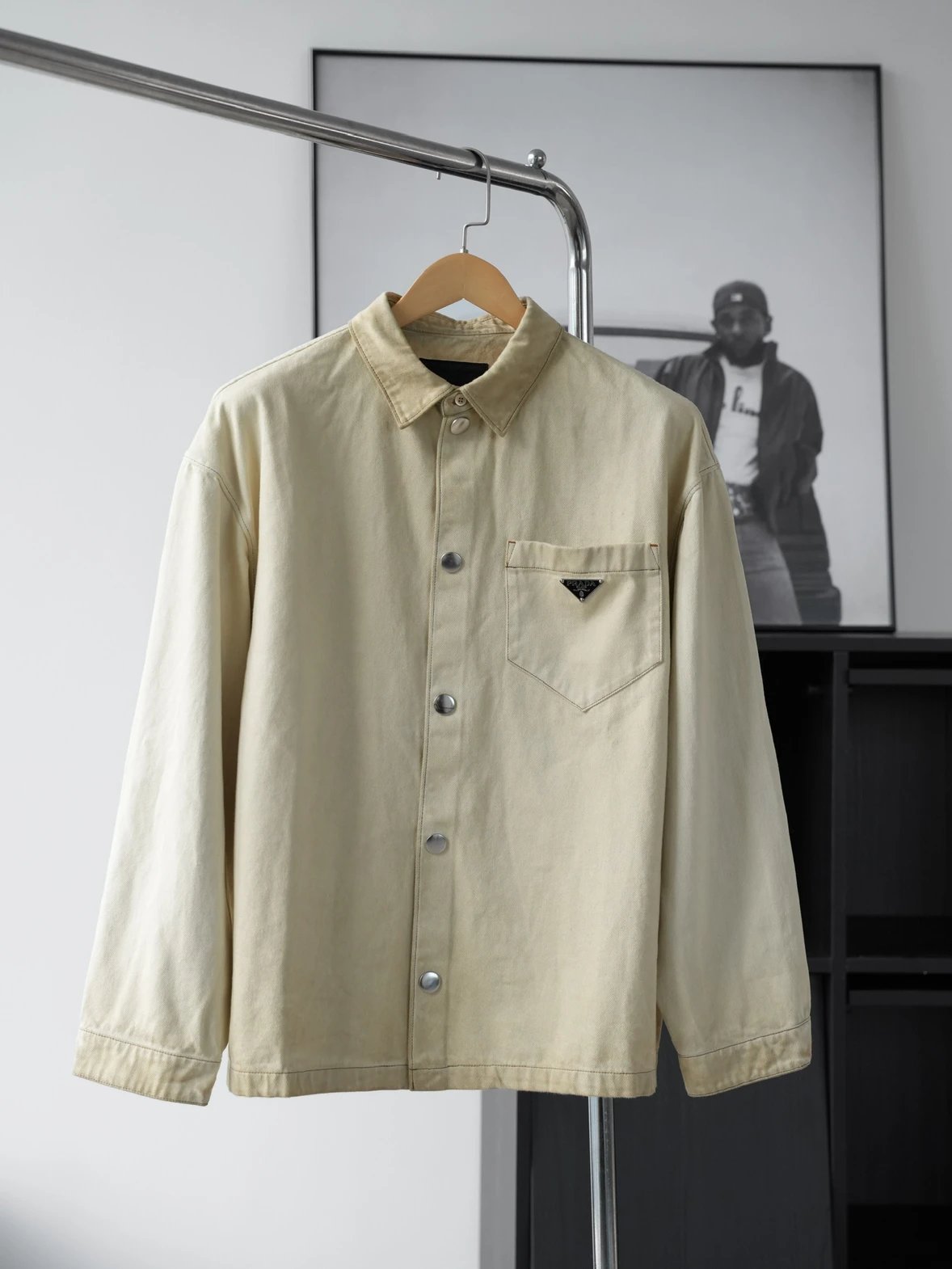 Item ID 8222 PRD - Dirty Stained Used Jacket _High Ding Triangle_ Solid Color Singl