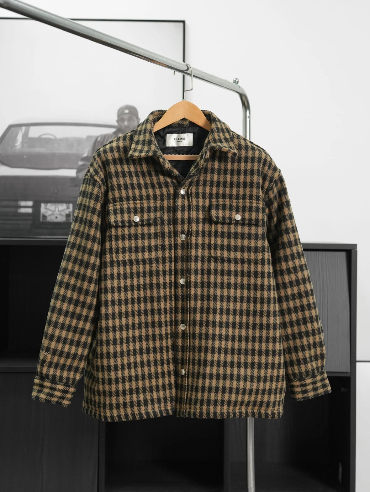 Item ID 8109 CL Celine -SS25-“90% wool blend ”“100% Plaid counterpoint ” Plaid sing