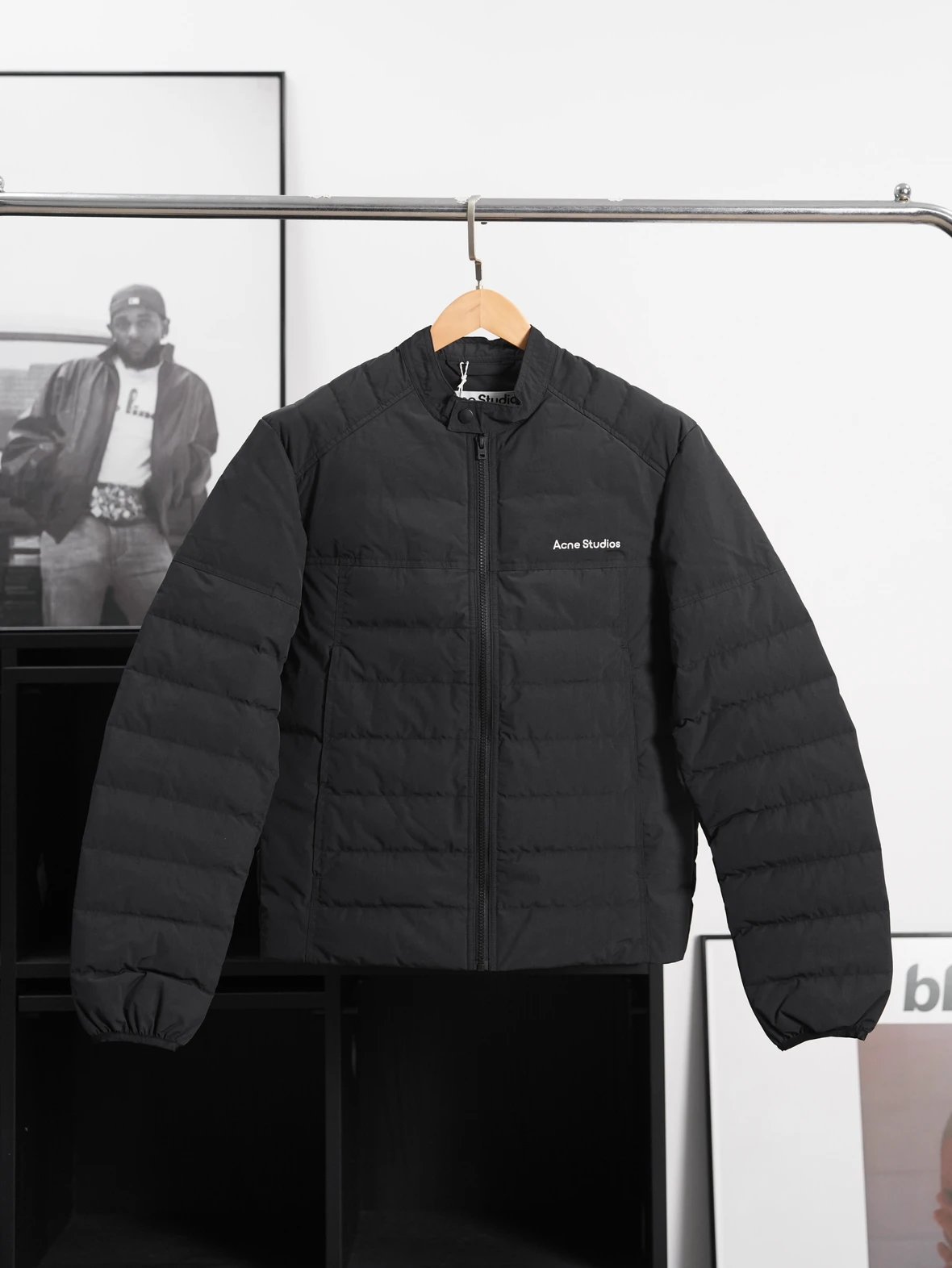 Item ID 8098 Acne SS25 Logo _National Standard 90 White Duck Down_ Solid Color Zipp