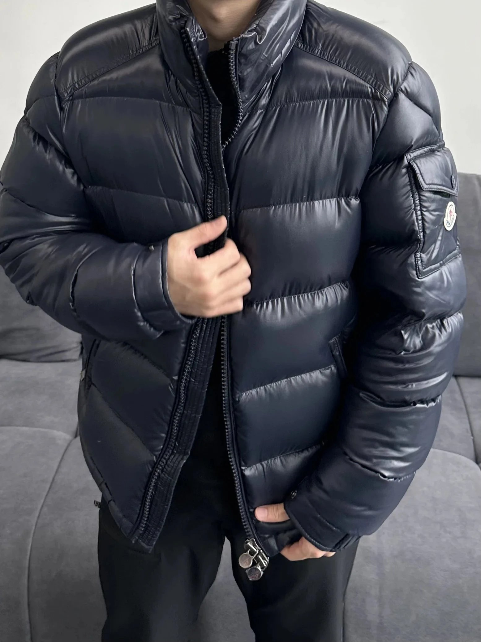 Item ID 8123 M0NCLER - Mound Mouth - Maya Maire Series -90 Velvet Making - Hooded B