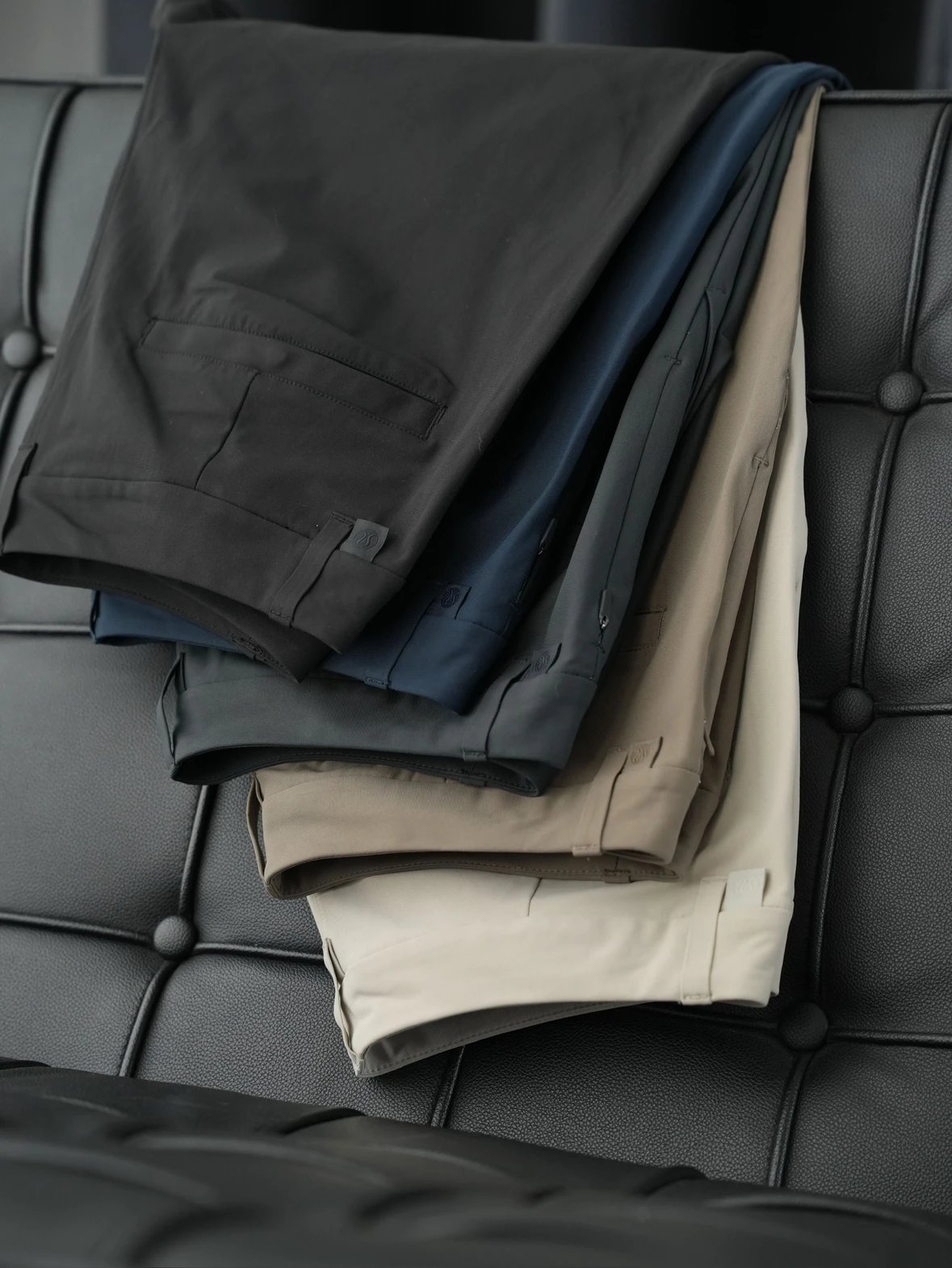 Item ID 8352 Lulu ABC Series solid color trousers - elastic waist casual pants - bl