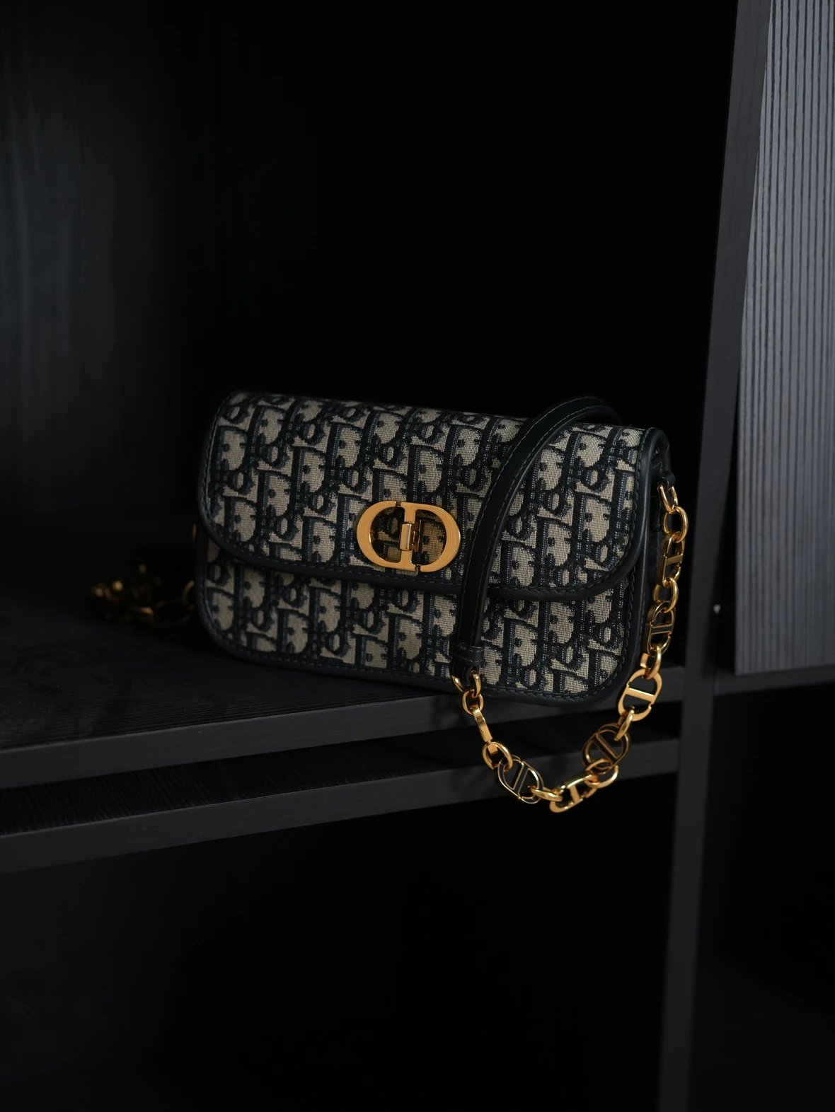 Item ID 8448 Avenue-CD- Buckle flap closure Oblique Printed fabric shoulder crossbo