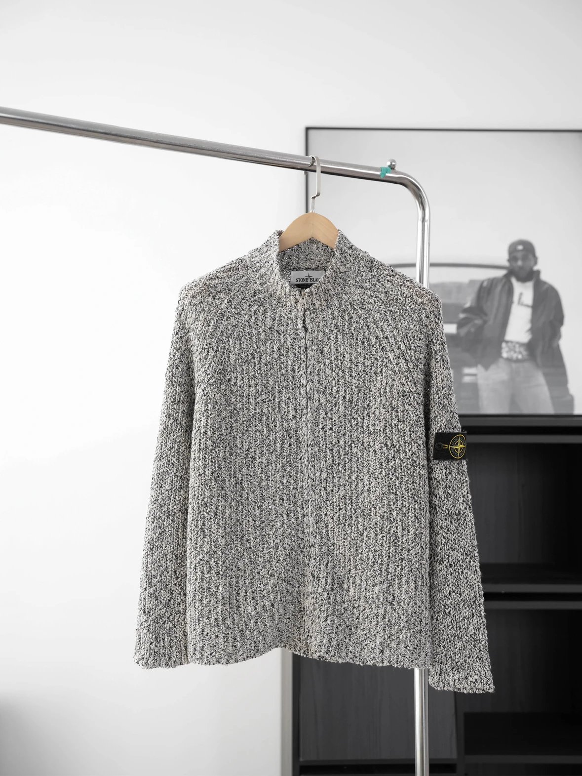 Item ID 8063 Stone-1sland - Island - _Custom woven seven types of yarn_ zipper roun