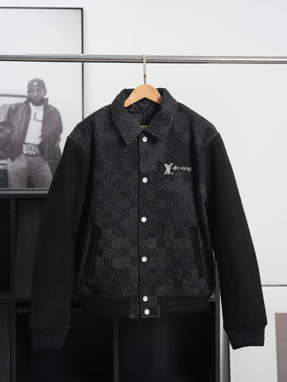 Item ID 8027 Haute Couture SS25 Baseball Jacket _Handmade Beaded_ _Imported Goat su