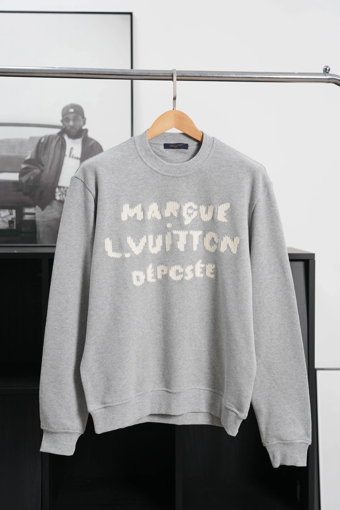 Item ID 8092 SS26“ Milan woven embroidery ” Round neck long sweatshirt with embroid