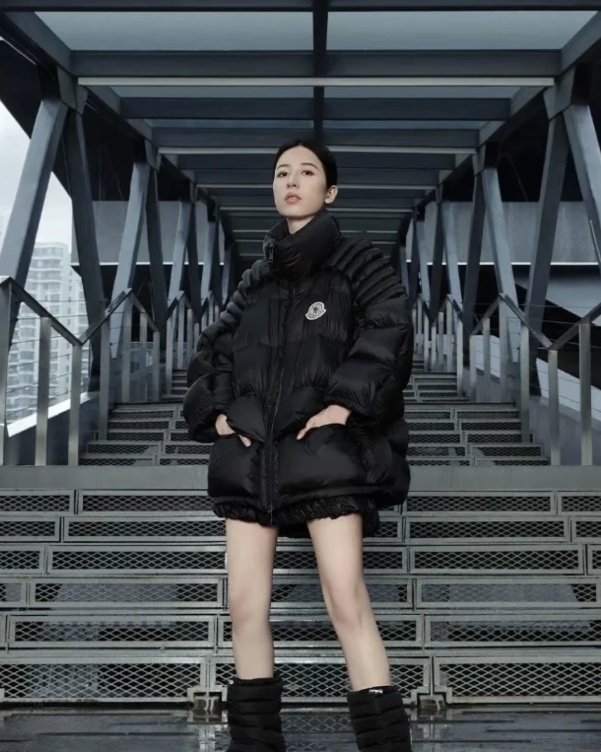 Item ID 8138 vest - long sleeves -Christopher-Raxxy- Joint model - stand collar zip