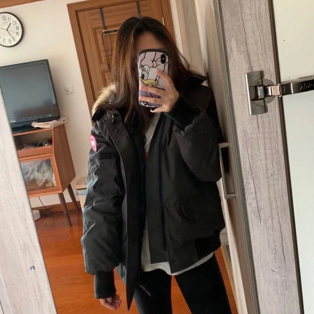 Item ID 8115 Goose brand -01 Expedition short down jacket -( Original wolf hair - F