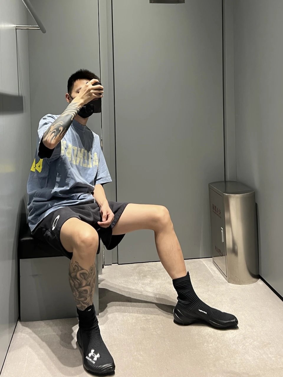 Item ID 8226 Balenci@ga- Paris -2025ss-G letter embroidered shorts - High weight te