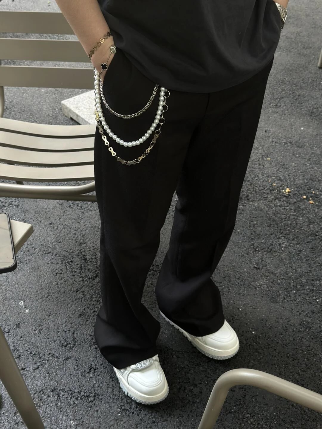 Item ID 8349 Haute Couture - Wang Jiaer Same Style - Wool Micro Pull Western Pants