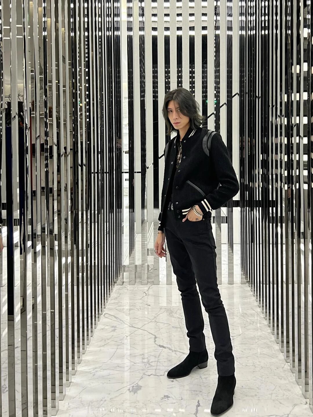 Item ID 8066 Yevs-Saint-Laurent-SLP-x-KITH- Yves Saint Laurent co-branded wool twee