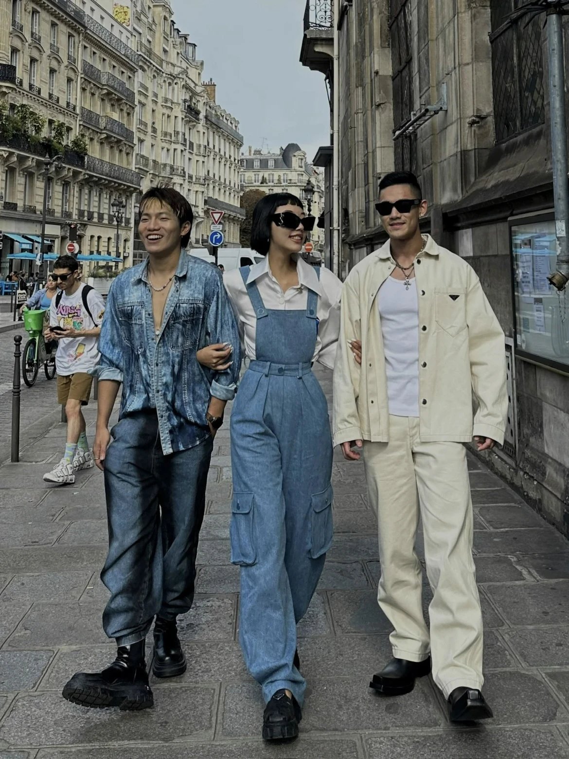 Item ID 8222 PRD - Dirty Stained Used Jacket _High Ding Triangle_ Solid Color Singl