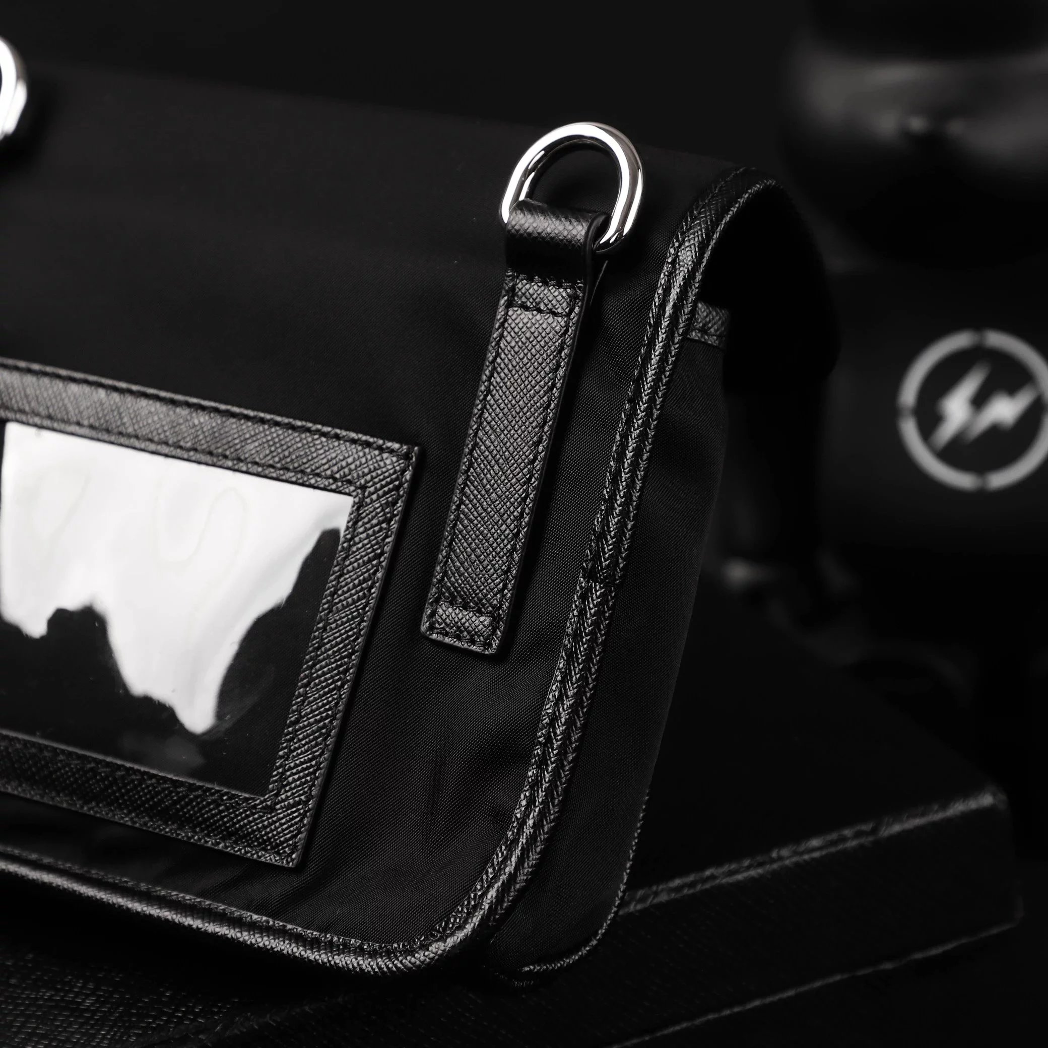 Item ID 8506 Prad Nylon Leather Phone Bag (Tested to hold 2 Max models - with card