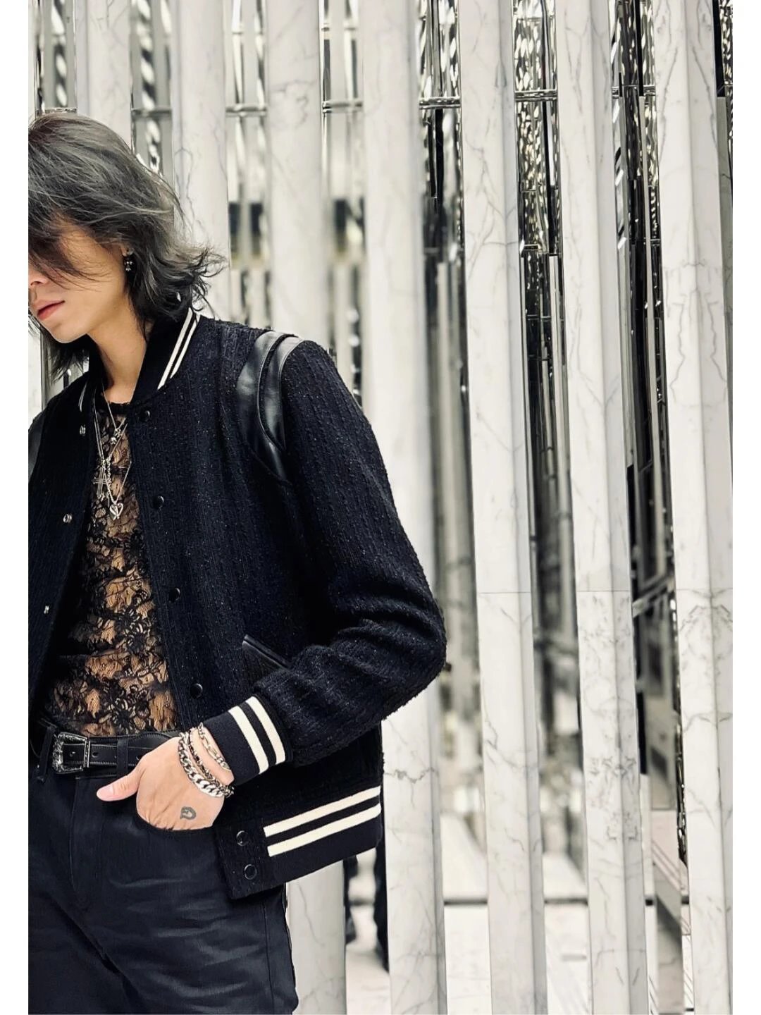 Item ID 8066 Yevs-Saint-Laurent-SLP-x-KITH- Yves Saint Laurent co-branded wool twee