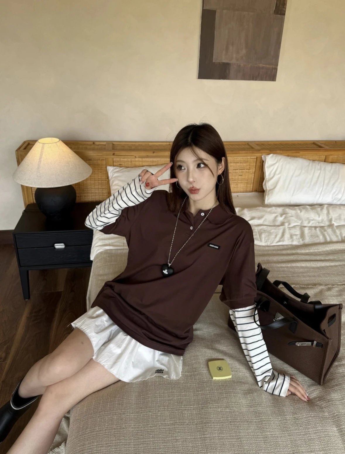 Item ID 8184 M1U-M1U Miu Miu long sleeves “60 Double combed cotton ” Relaxed fit Po