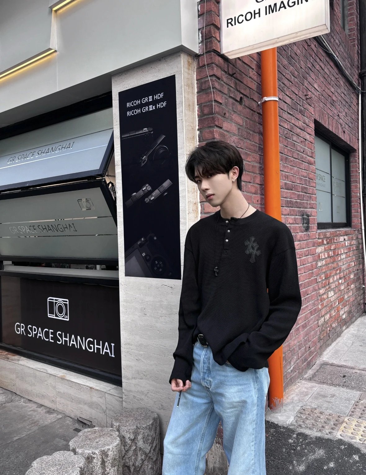 Item ID 8192 【 Pre-sale 15-20 Delivery within 1 day 】 Crow Heart Waffle Long Sleeve