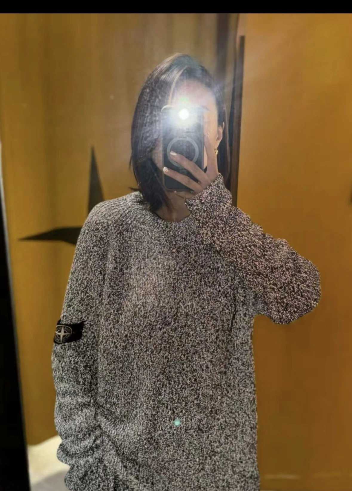 Item ID 8259 Ghost series crew neck sweater “ Special reflective yarn ” Fine imitat