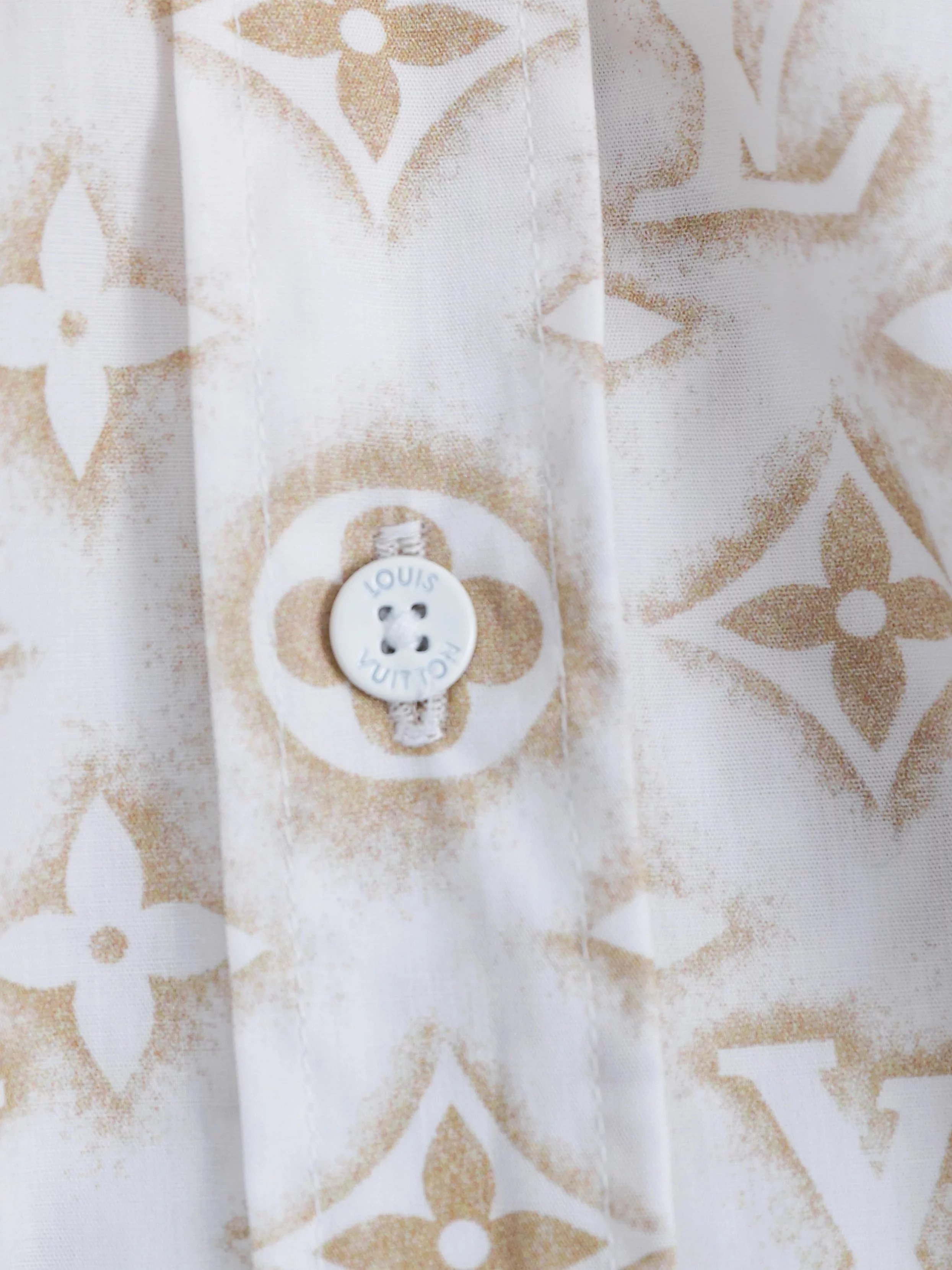 Item ID 8209 Advanced customization -2023ss all over print old flower shirt - gold